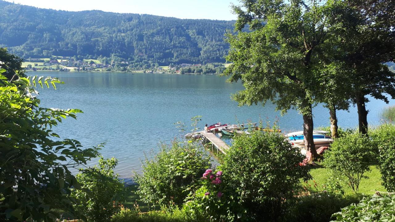 Maren Seeblick Appartement Haus Haensel&Gretel Direkt Am Ossiacher See Mit Hallenbad Stiegl Kültér fotó