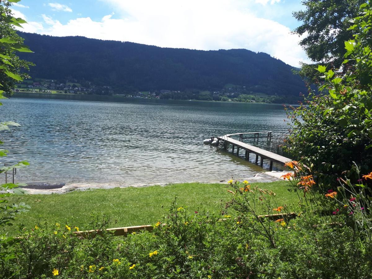 Maren Seeblick Appartement Haus Haensel&Gretel Direkt Am Ossiacher See Mit Hallenbad Stiegl Kültér fotó