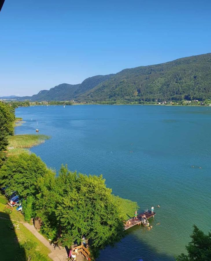 Maren Seeblick Appartement Haus Haensel&Gretel Direkt Am Ossiacher See Mit Hallenbad Stiegl Kültér fotó