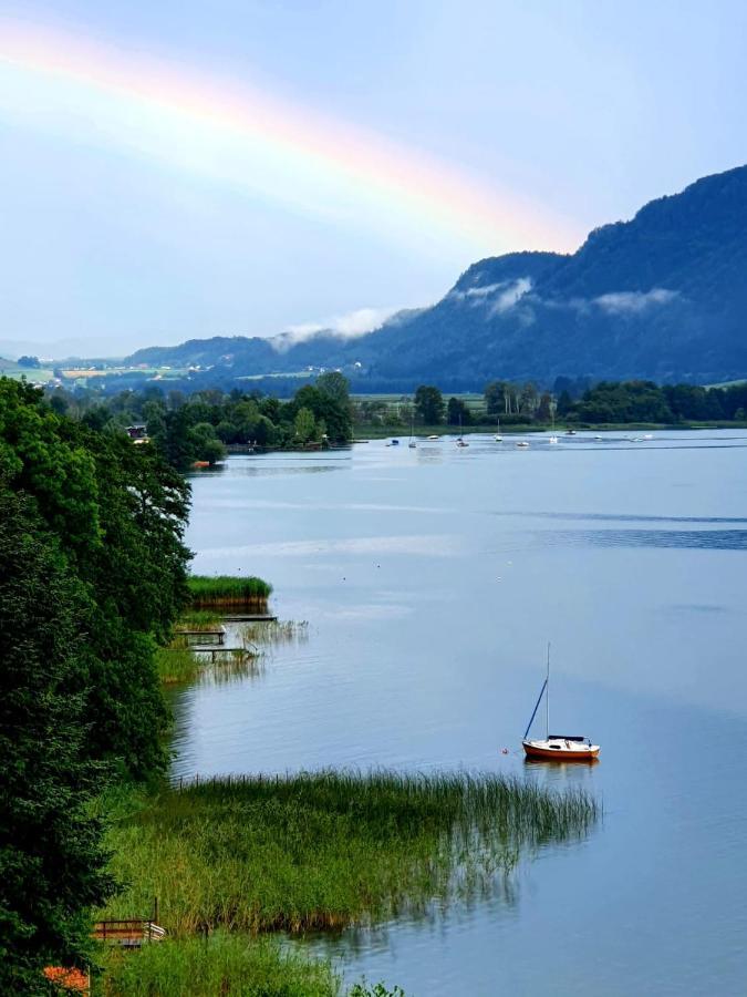Maren Seeblick Appartement Haus Haensel&Gretel Direkt Am Ossiacher See Mit Hallenbad Stiegl Kültér fotó