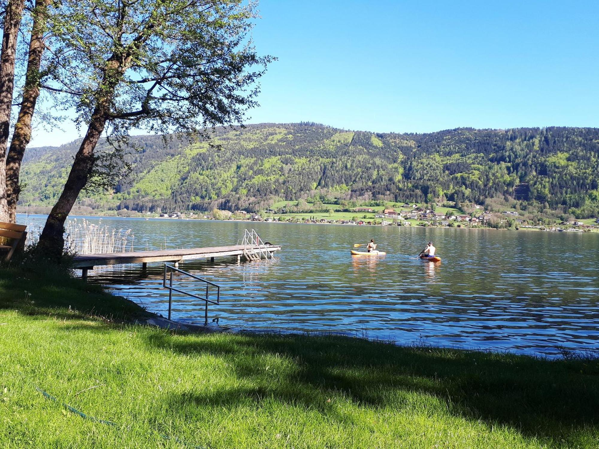 Maren Seeblick Appartement Haus Haensel&Gretel Direkt Am Ossiacher See Mit Hallenbad Stiegl Kültér fotó