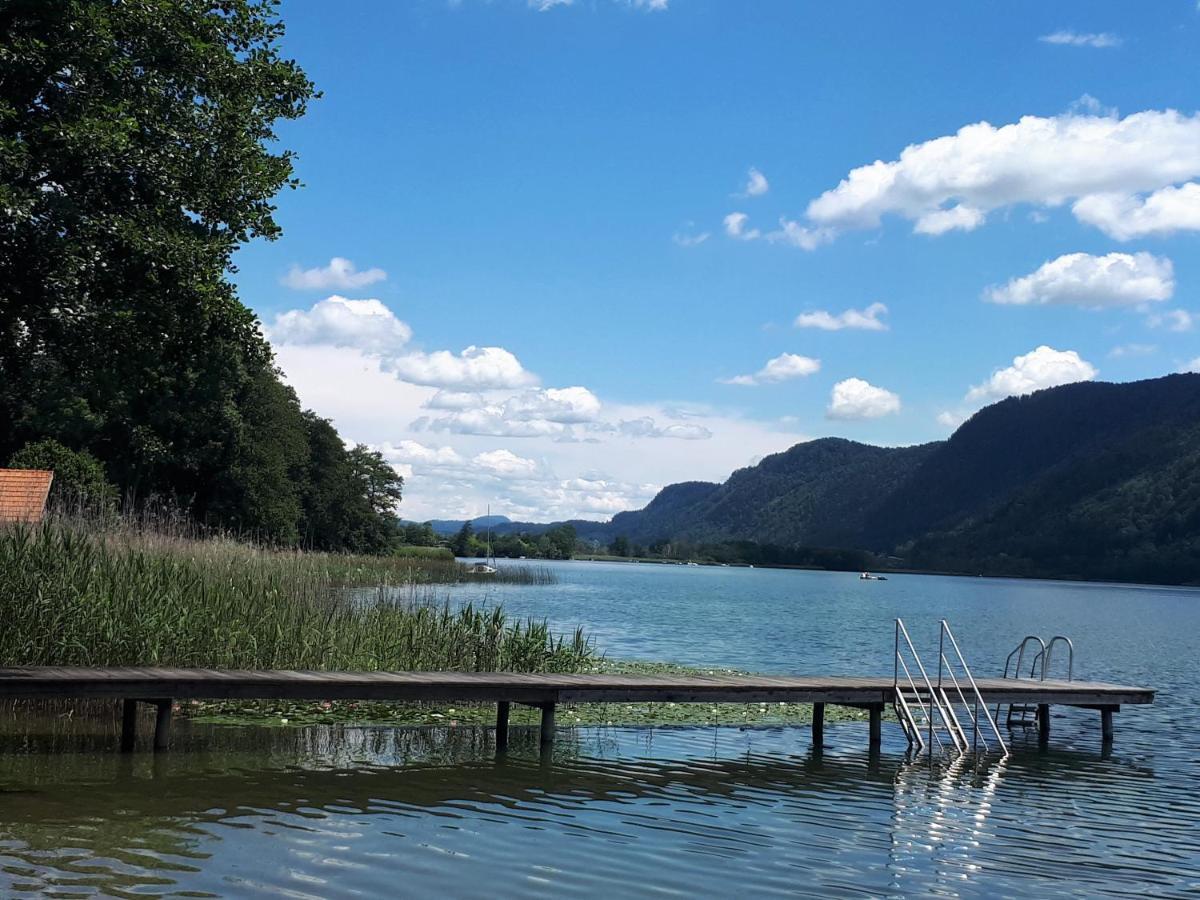 Maren Seeblick Appartement Haus Haensel&Gretel Direkt Am Ossiacher See Mit Hallenbad Stiegl Kültér fotó