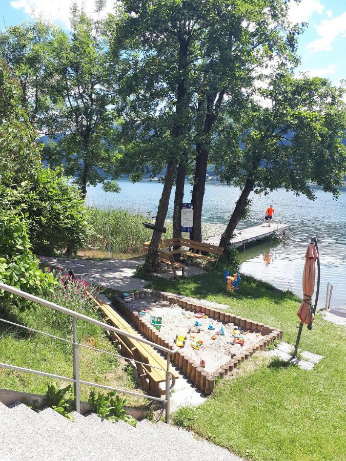 Maren Seeblick Appartement Haus Haensel&Gretel Direkt Am Ossiacher See Mit Hallenbad Stiegl Kültér fotó
